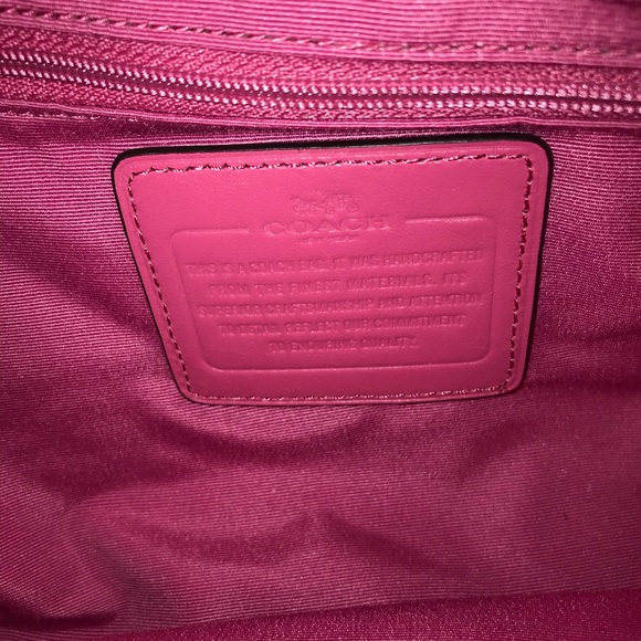 Coach Pink Leather Carlyle Shoulder Bag - Picture 5 of 8